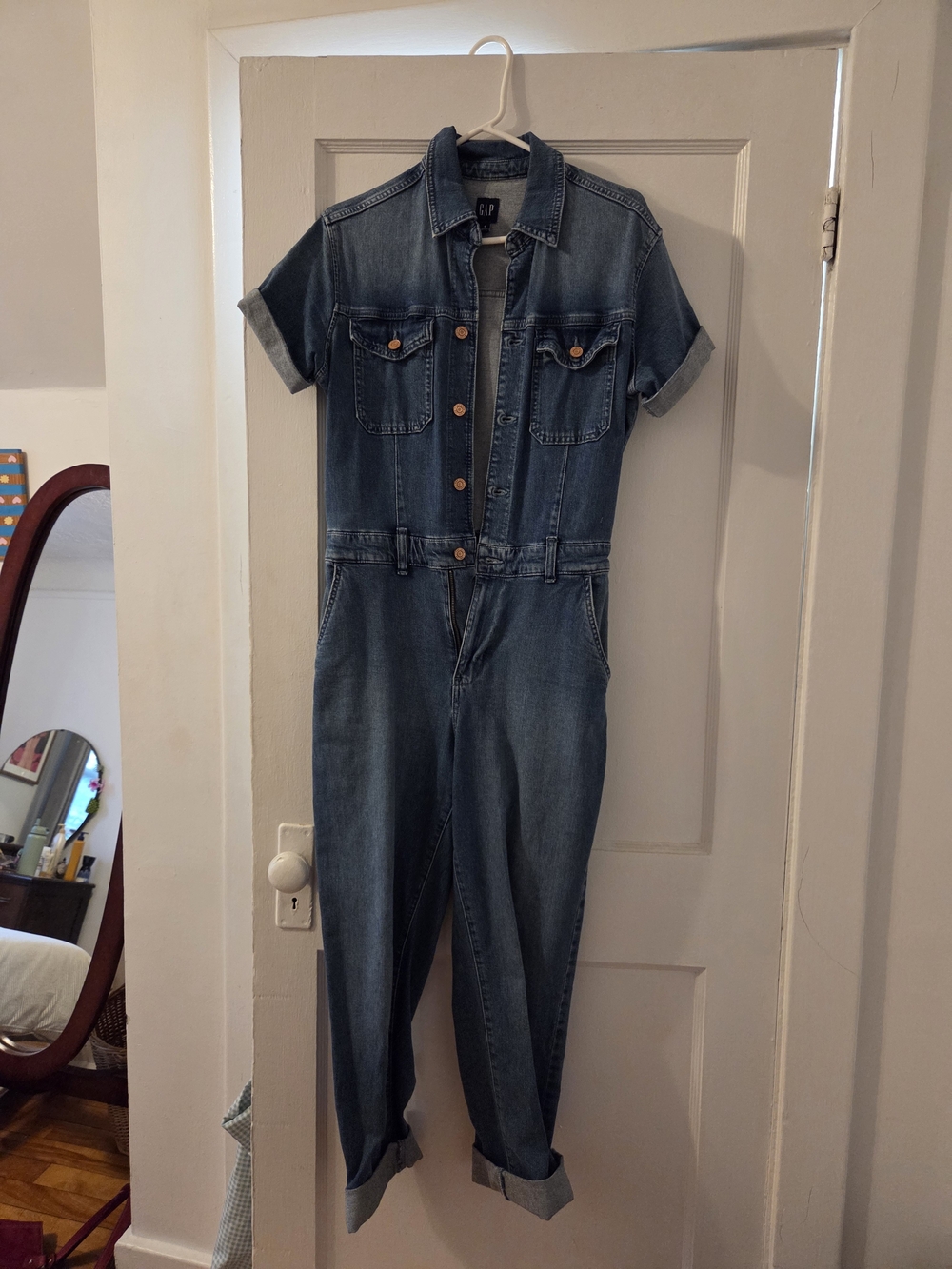 Gap Women's Denim Jumpsuit - Blue